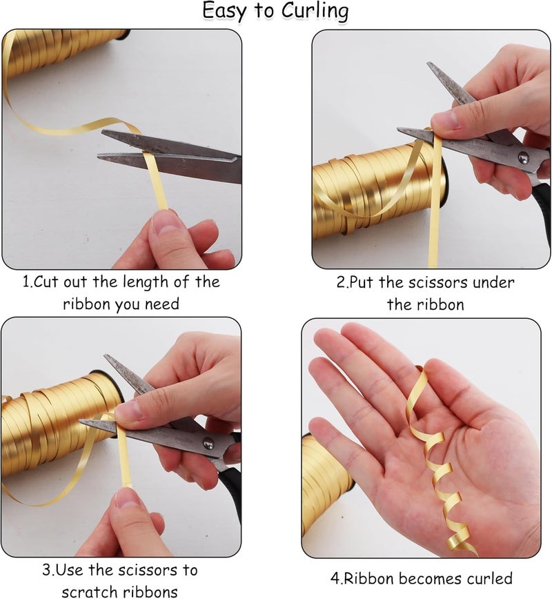 BEISHIDA Blue and Silver Curling Ribbons Balloon String Ribbons - 2 Pack 100 Yards for Gift Warppping Birthday Bachelor Winter Holiday Party Decorations - Image 3